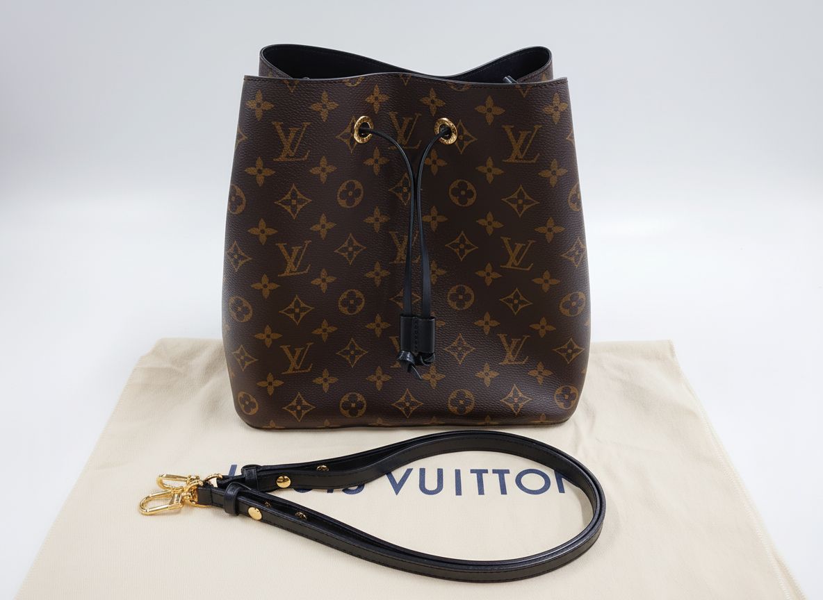 【3日間返品可】LOUIS VUITTON ルイ・ヴィトン ネオノエ ブラウン/ブラック ショルダーバッグ【中古】｜カエセル