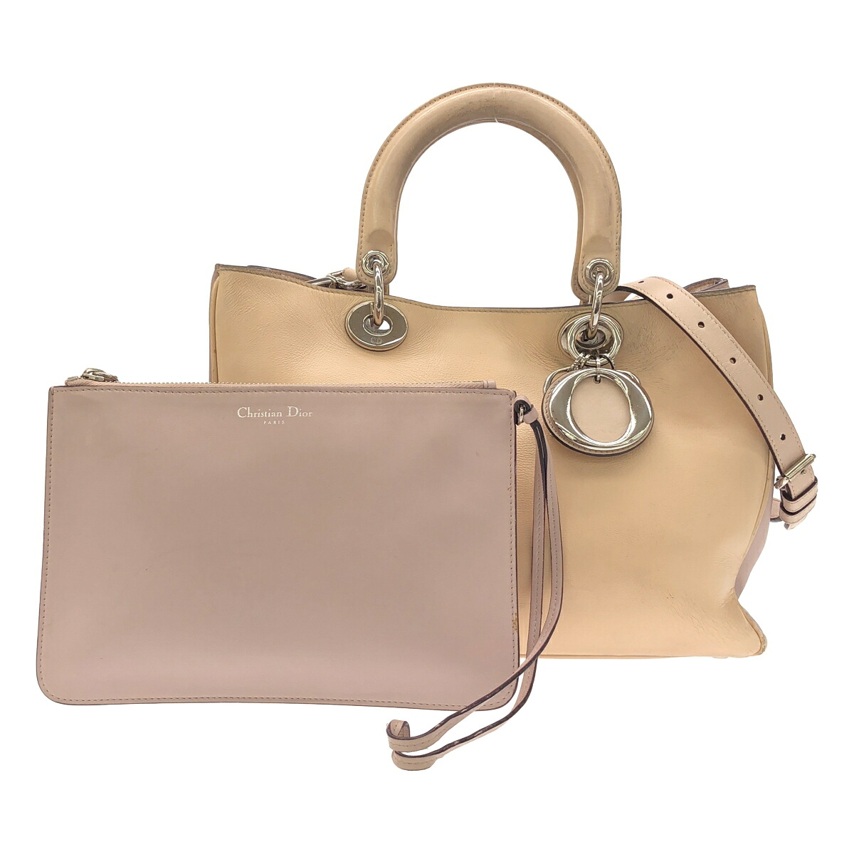 【3日間返品可】Dior ディオール ディオリッシモ ベージュ 2WAYバッグ【中古】|カエセル