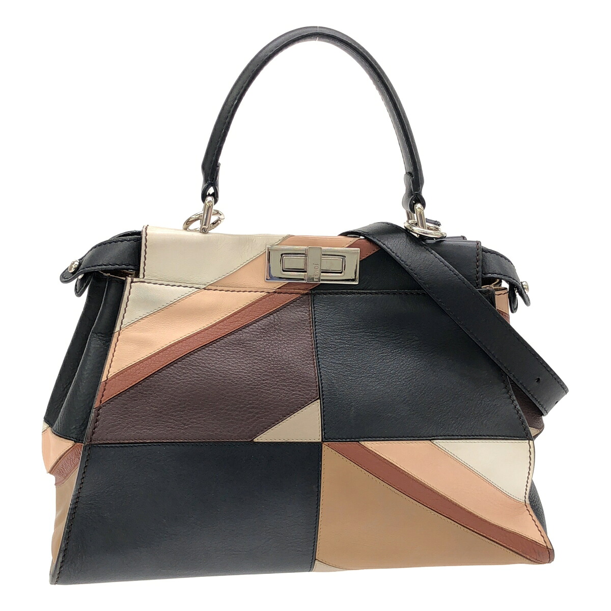 【3日間返品可】FENDI フェンディ ピーカブー ブラウン/ブラック/その他 2WAYバッグ【中古】|カエセル