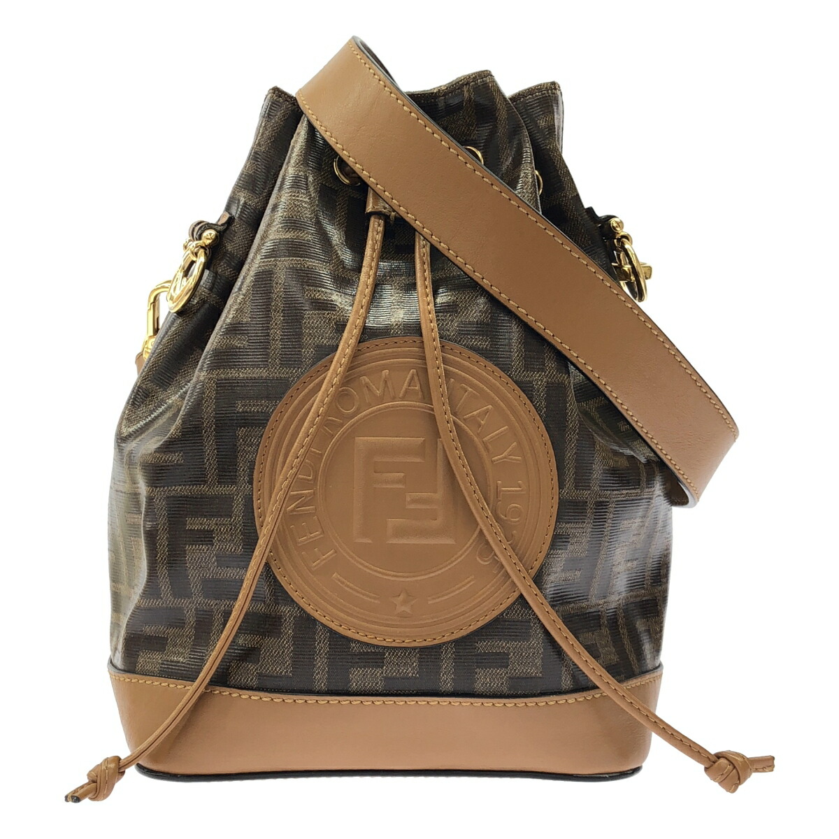 【最大限度15％OFFクーポン券】FENDI フェンディ モントレゾール 赤銅色 ショルダーバッグ【中古】
