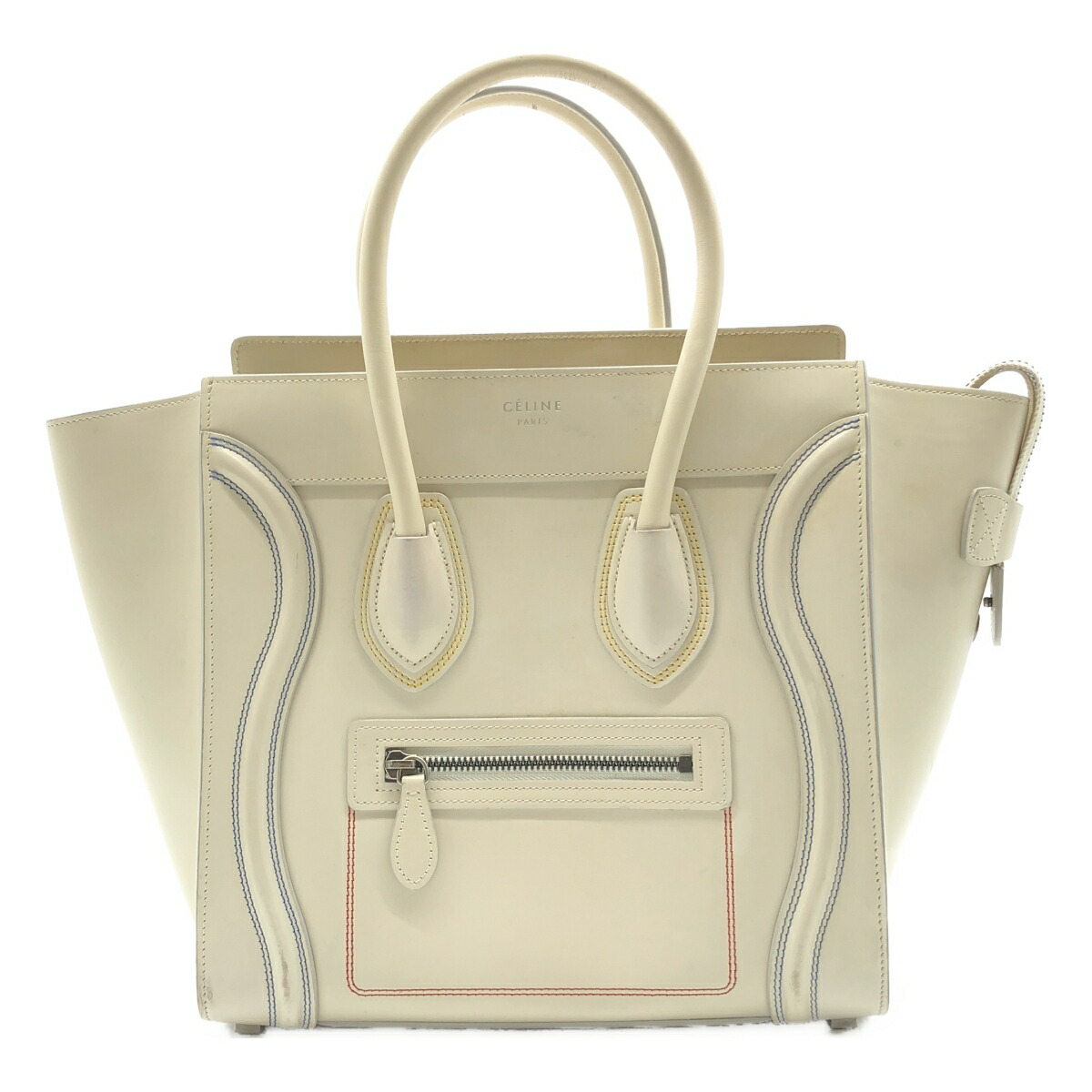 【最大限度15％OFF引き換え証】CELINE セリーヌ マイクロショッパー 白いこと ハンドバック【中古】