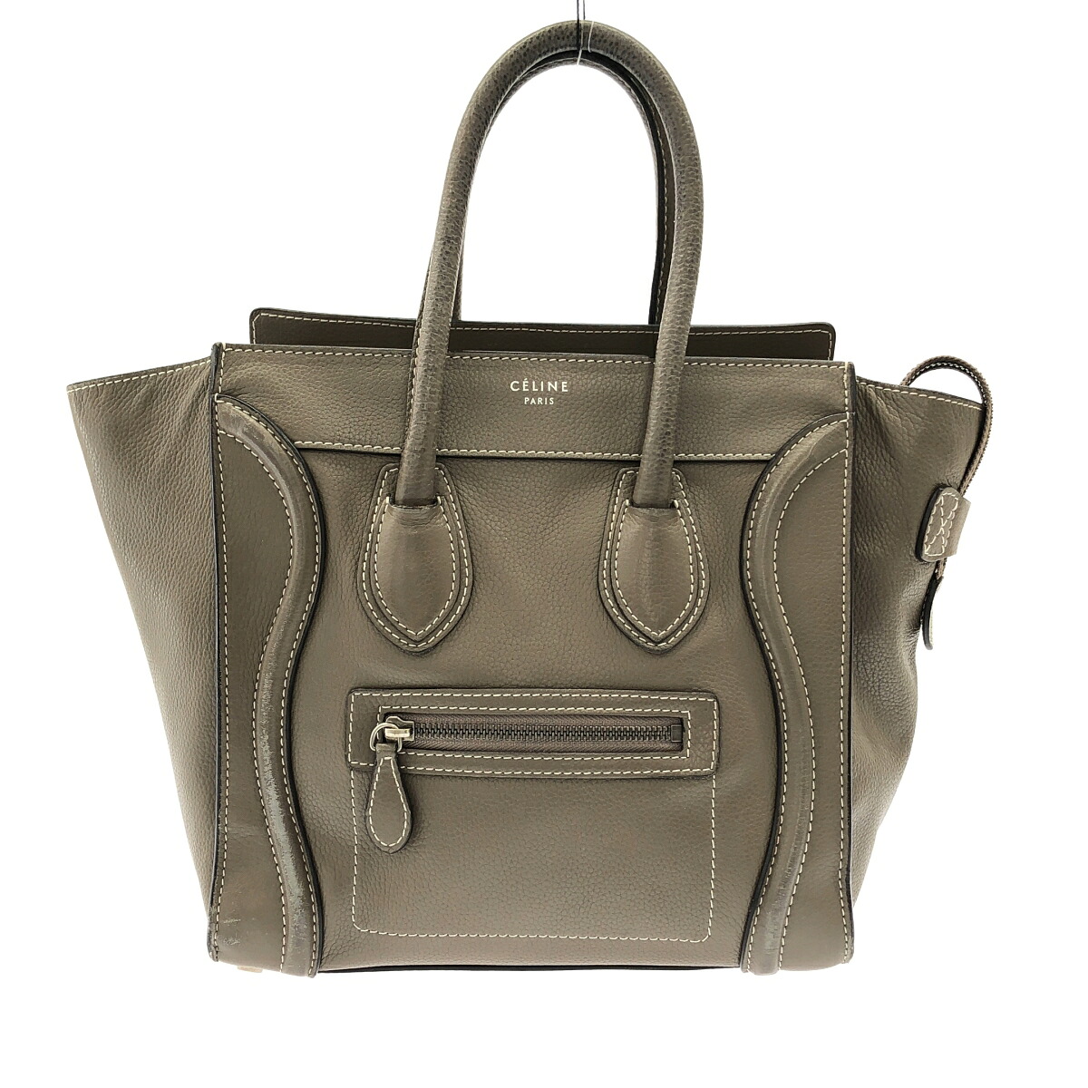 【最大限度15％OFF引き換え証】CELINE セリーヌ マイクロショッパー 薄墨色 ハンドバック【中古】
