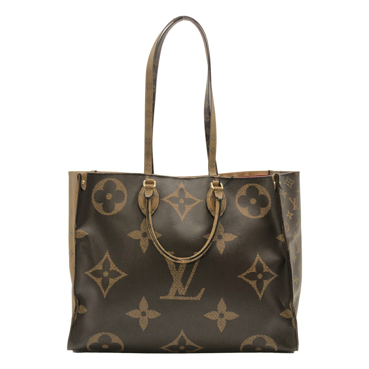 【最大限度15％OFF引き換え証】LOUIS VUITTON ルイ・ヴィトン オンザゴーGM 赤銅色 2WAY御徒面子【中古】
