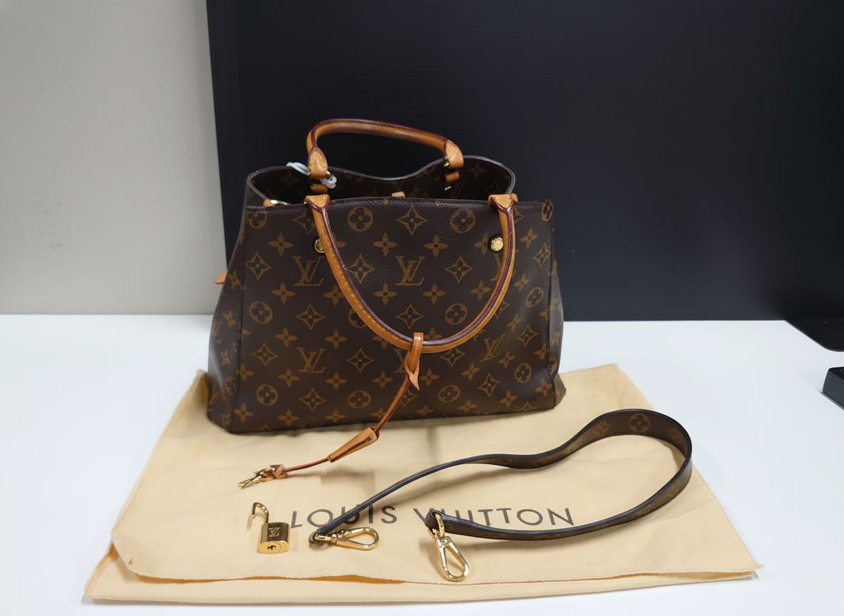【最大限度15％OFF引き換え証】LOUIS VUITTON ルイ・ヴィトン モンテーニュMM 赤銅色 2WAY御徒面子【中古】