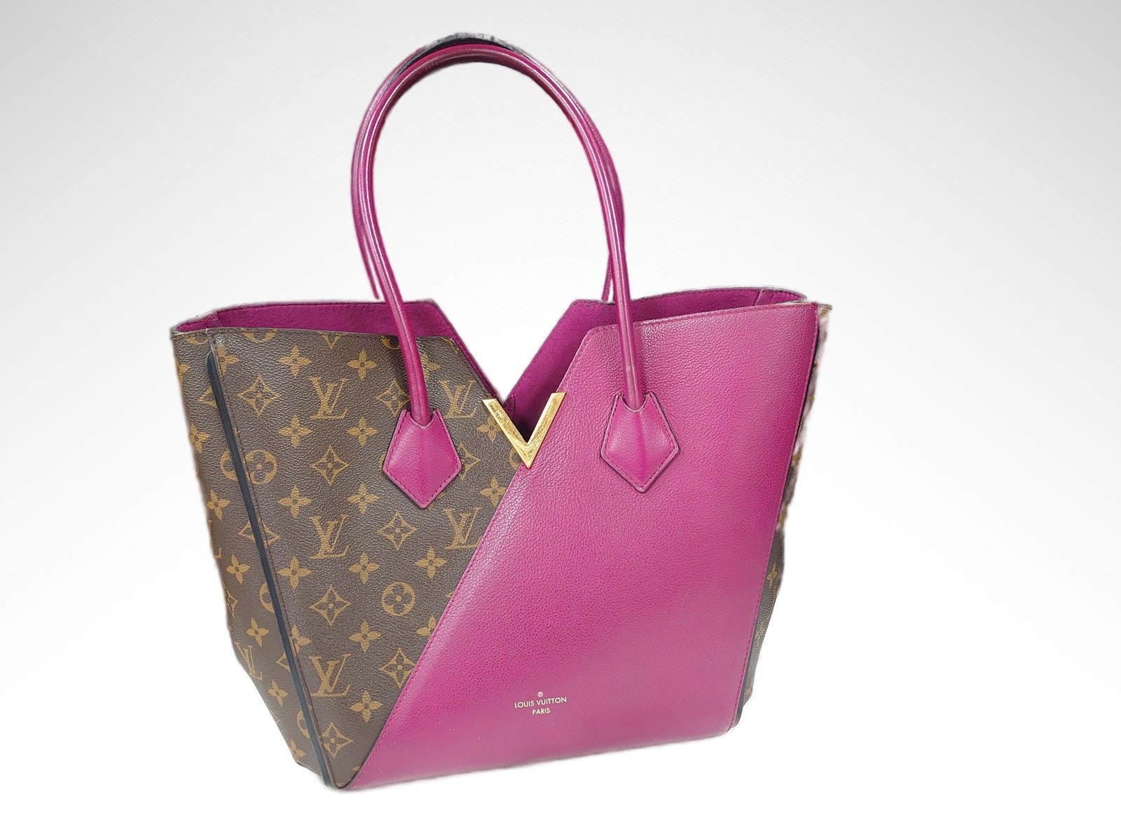 LOUIS VUITTON ルイ・ヴィトン キモノMM 赤銅色/パープル トートバッグ【中古】