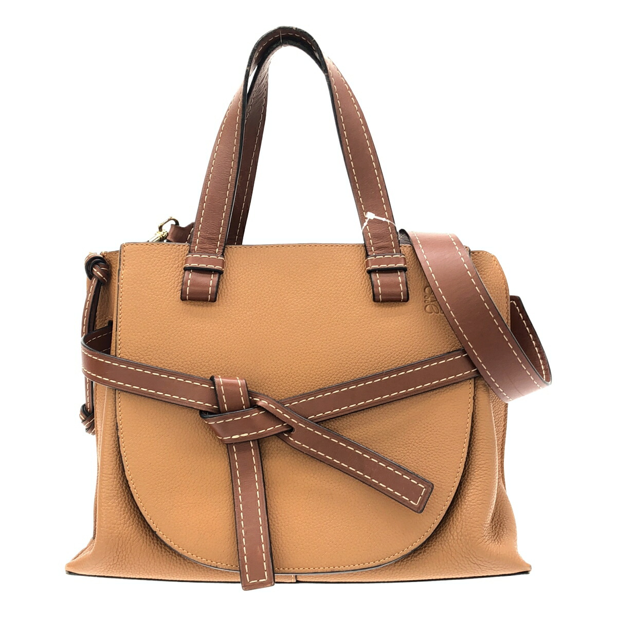 【最大限度15％OFF引き換え証】LOEWE ロエベ 論理ゲートとっ始め手持ち部分 赤銅色 2WAY御徒面子【中古】