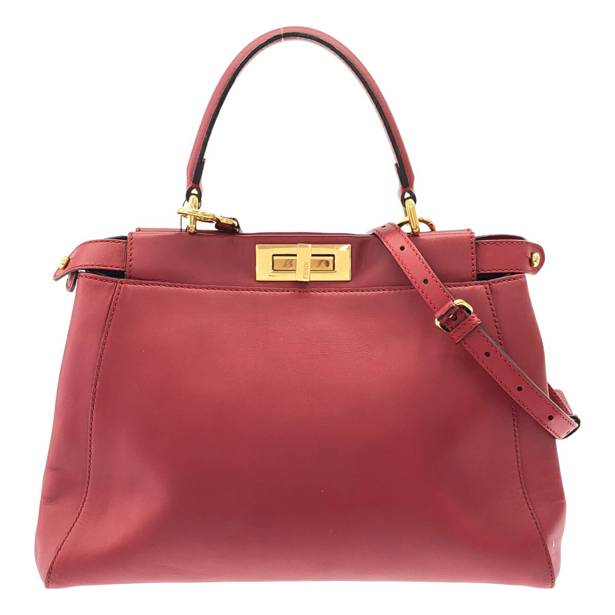 【最大限度15％OFF引き換え証】FENDI フェンディ ピーカブー 赤いこと 2WAY御徒面子【中古】