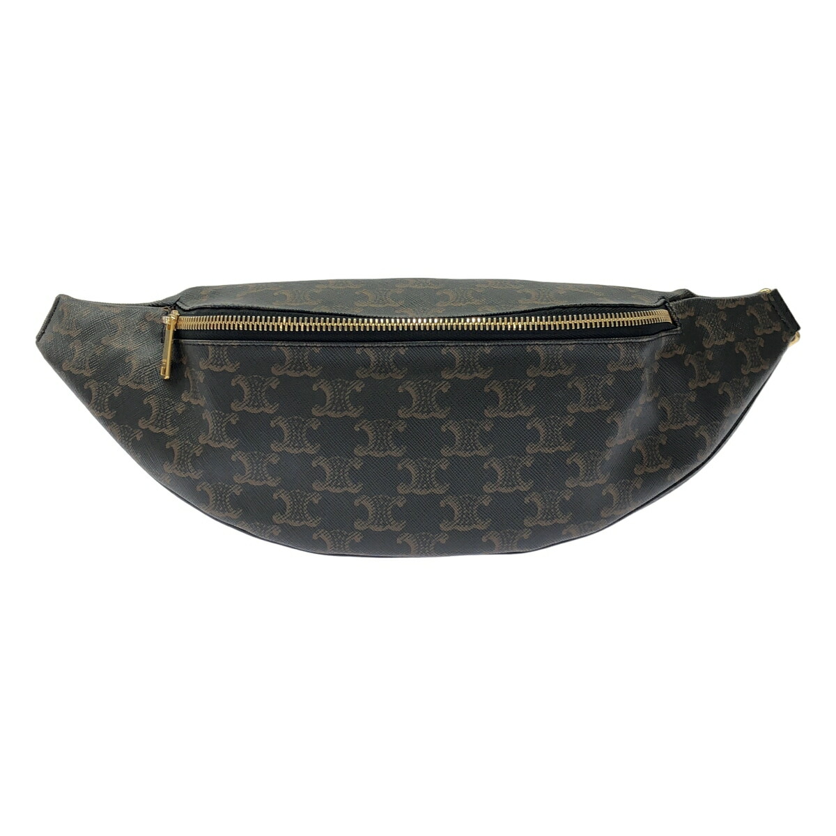 【最大限度15％OFF引き換え証】CELINE セリーヌ 三尺帯御徒面子 赤銅色 ショルダーバッグ【中古】