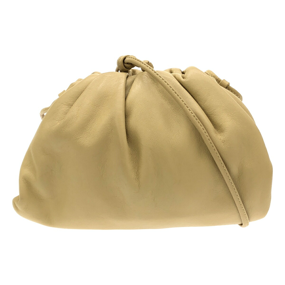 【最大限度15％OFFクーポン券】BOTTEGA VENETA ボッテガ・ヴェネタ ミニザポーチ ベージュ ショルダーバッグ【中古】