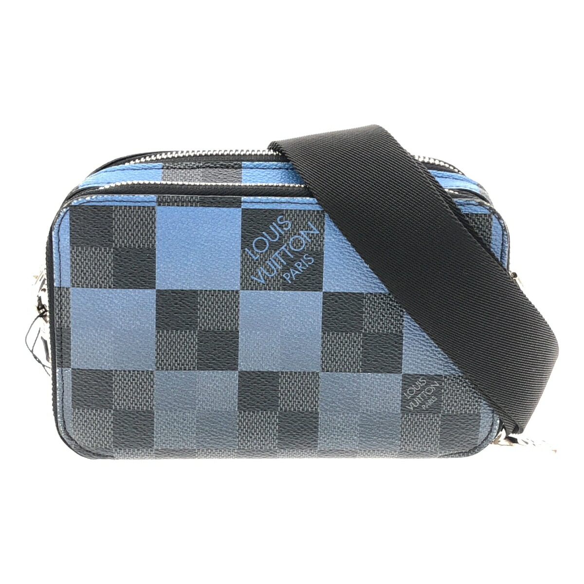 LOUIS VUITTON ルイ・ヴィトン アルファウェアラブルウォレット 黒いこと/青碧 ショルダーバッグ【中古】