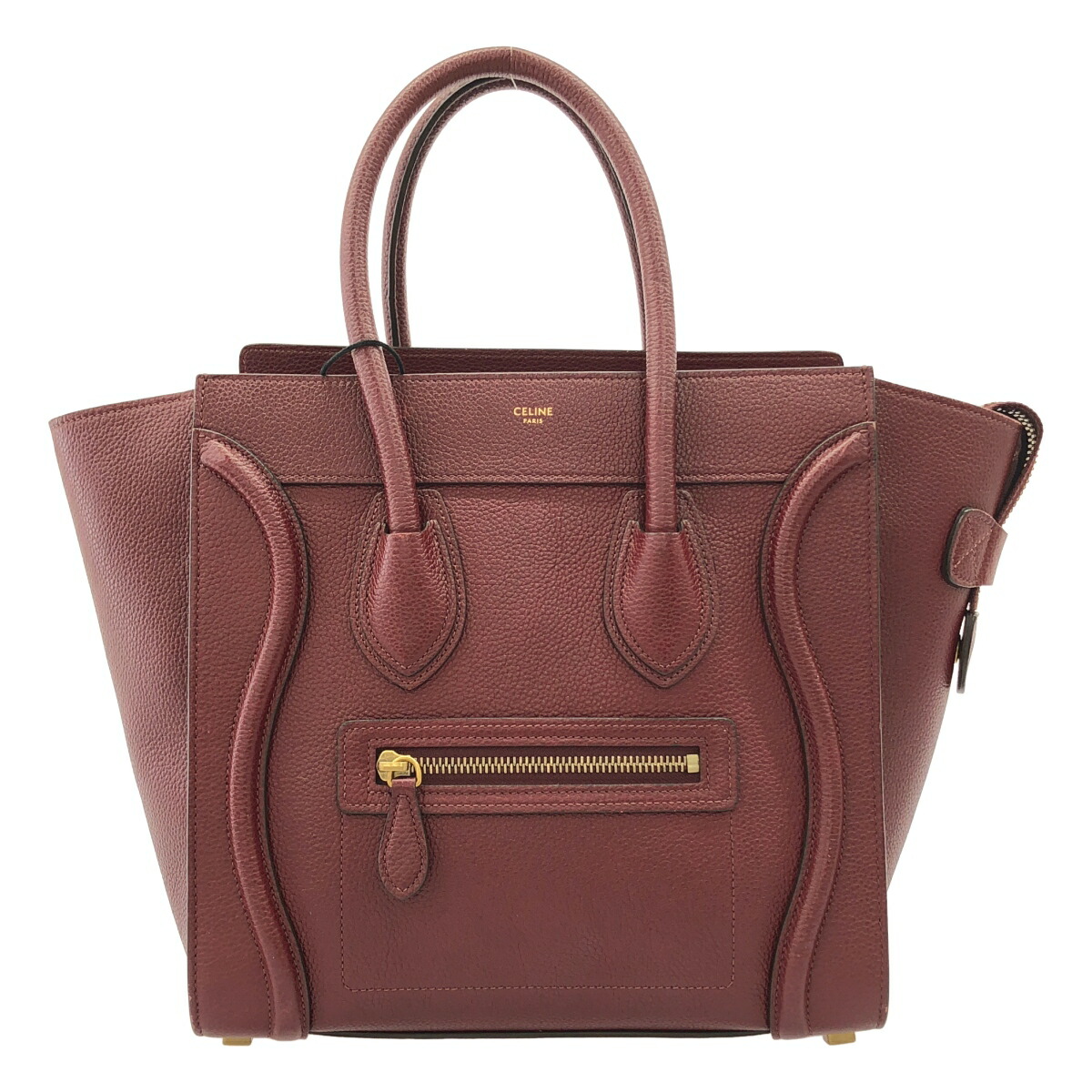 CELINE セリーヌ マイクロショッパー 赤いこと/パープル ハンドバック【中古】