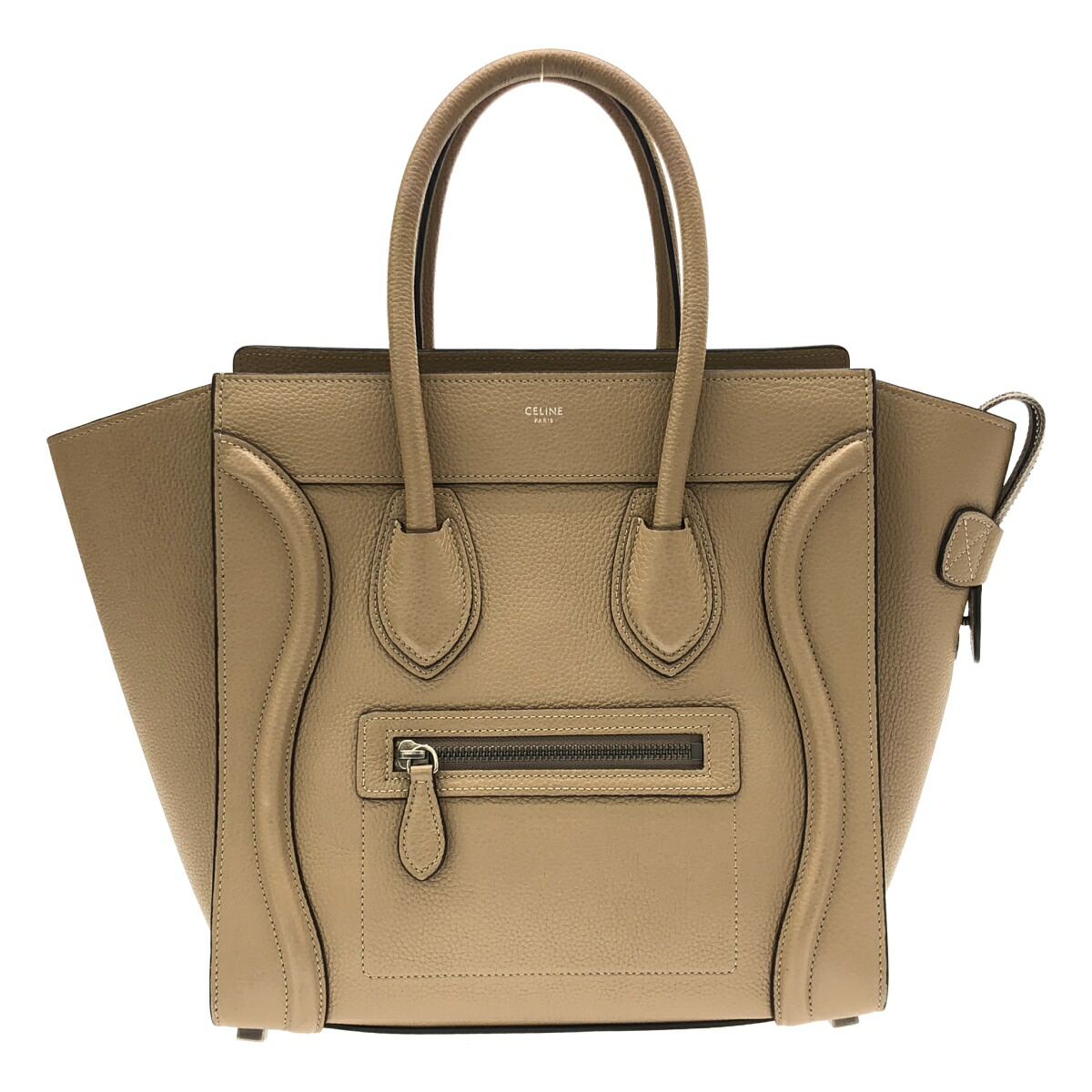 CELINE セリーヌ マイクロショッパー ベージュ ハンドバック【中古】