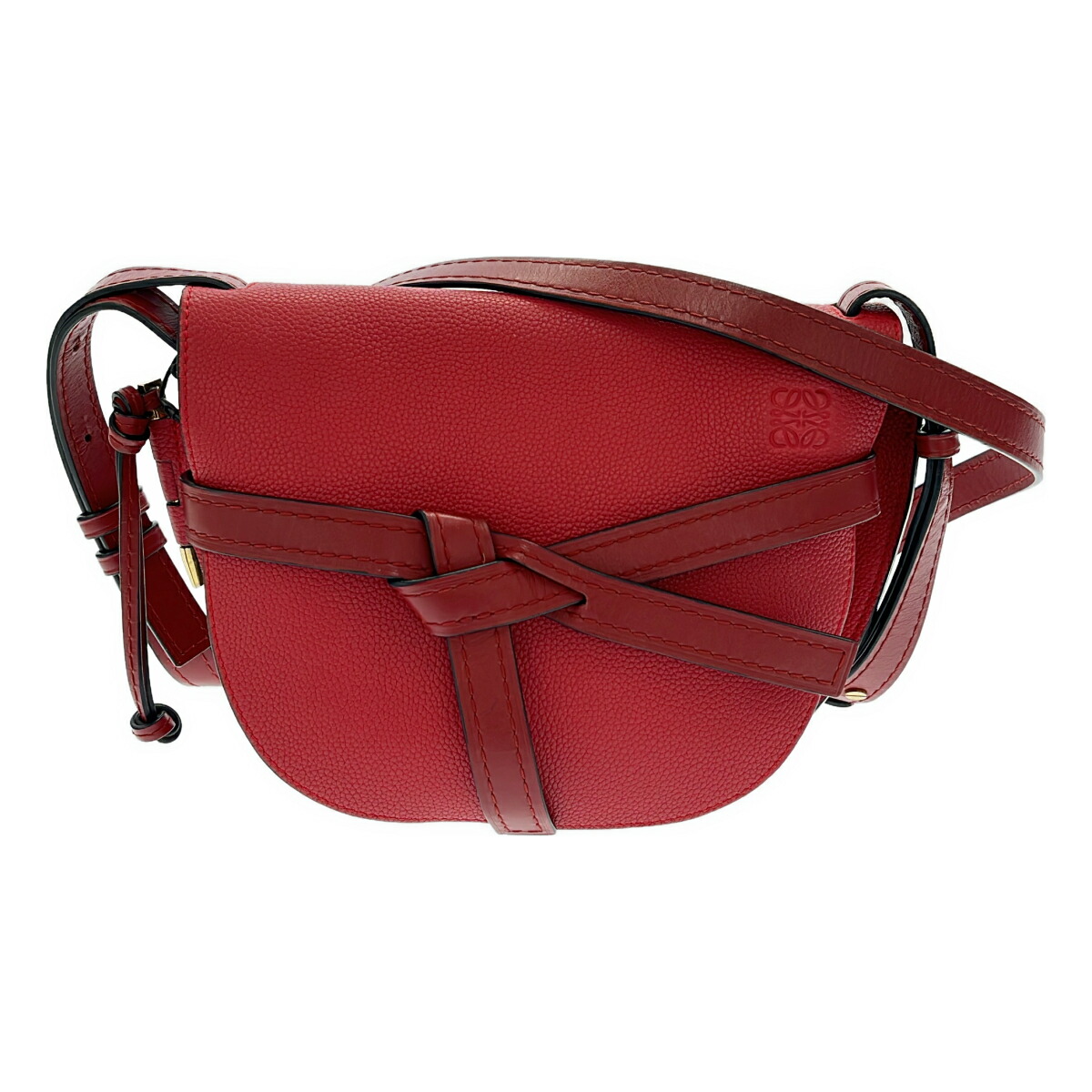 【最大限度15％OFF引き換え証】LOEWE ロエベ ゲートバッグスモール 赤いこと ショルダーバッグ【中古】