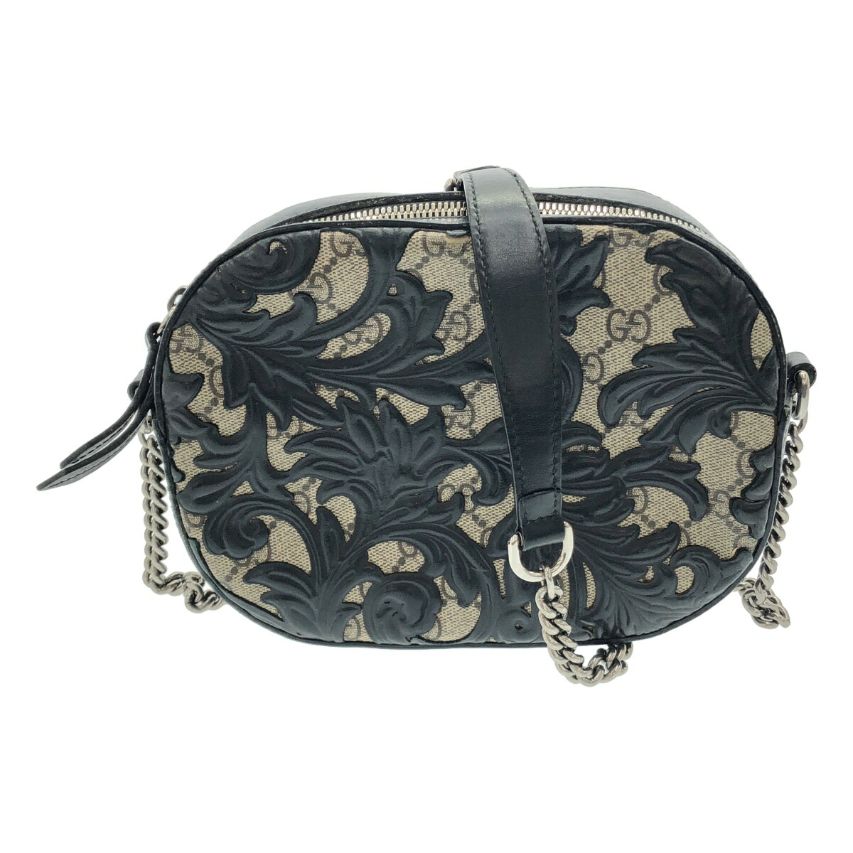 GUCCI グッチ GGスプリーム 黒いこと ショルダーバッグ【中古】