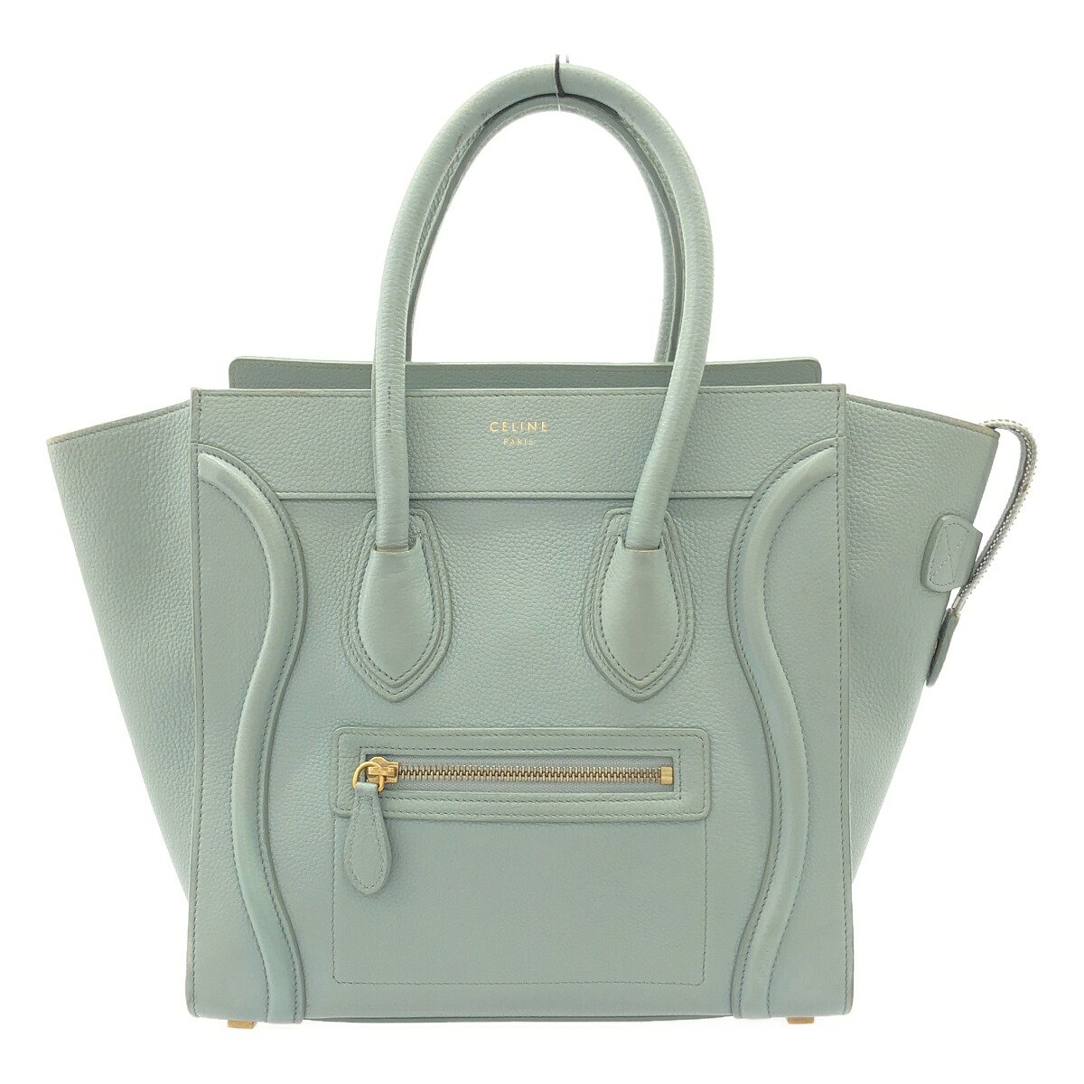 CELINE セリーヌ マイクロショッパー 青碧 ハンドバック【中古】