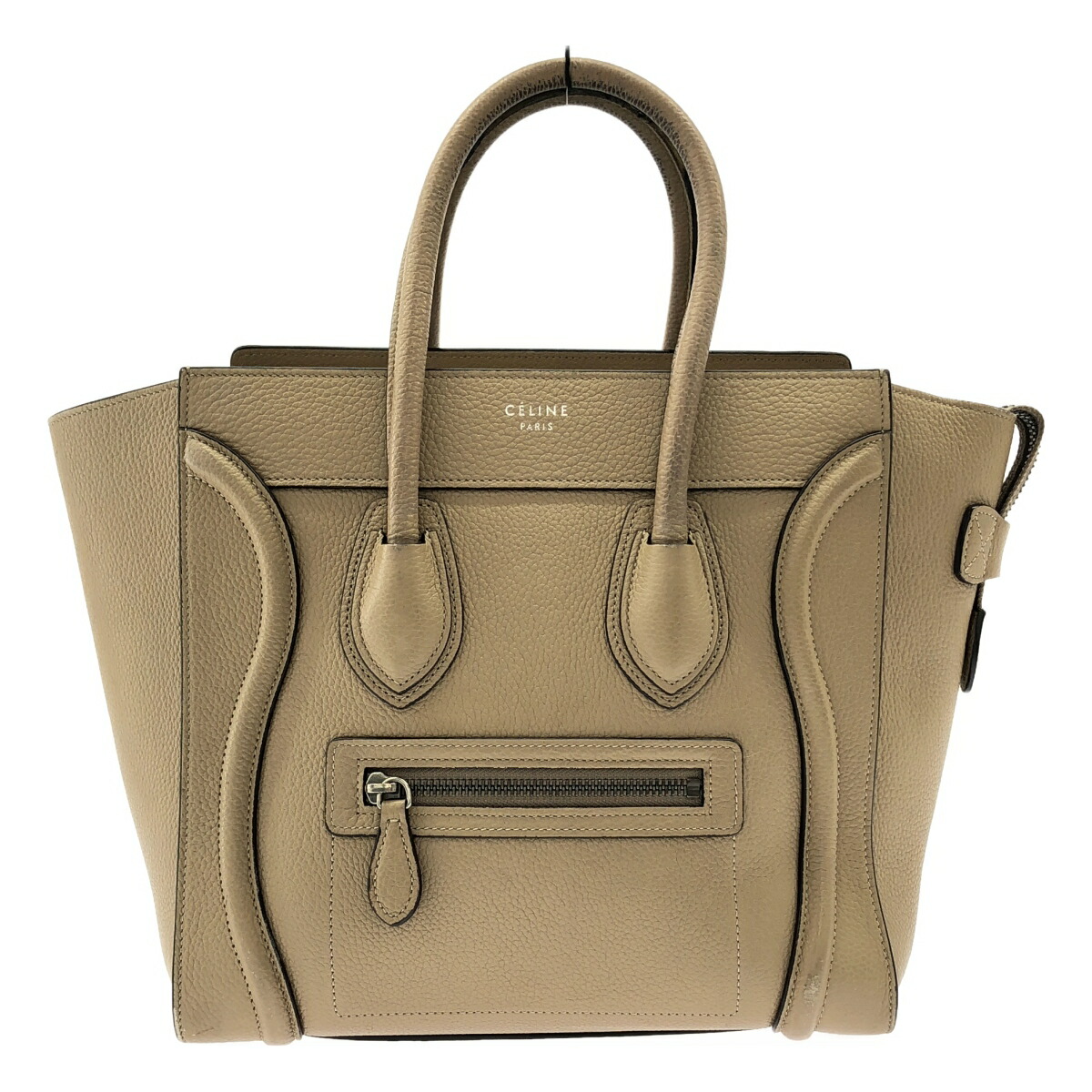 CELINE セリーヌ マイクロショッパー ベージュ ハンドバック【中古】