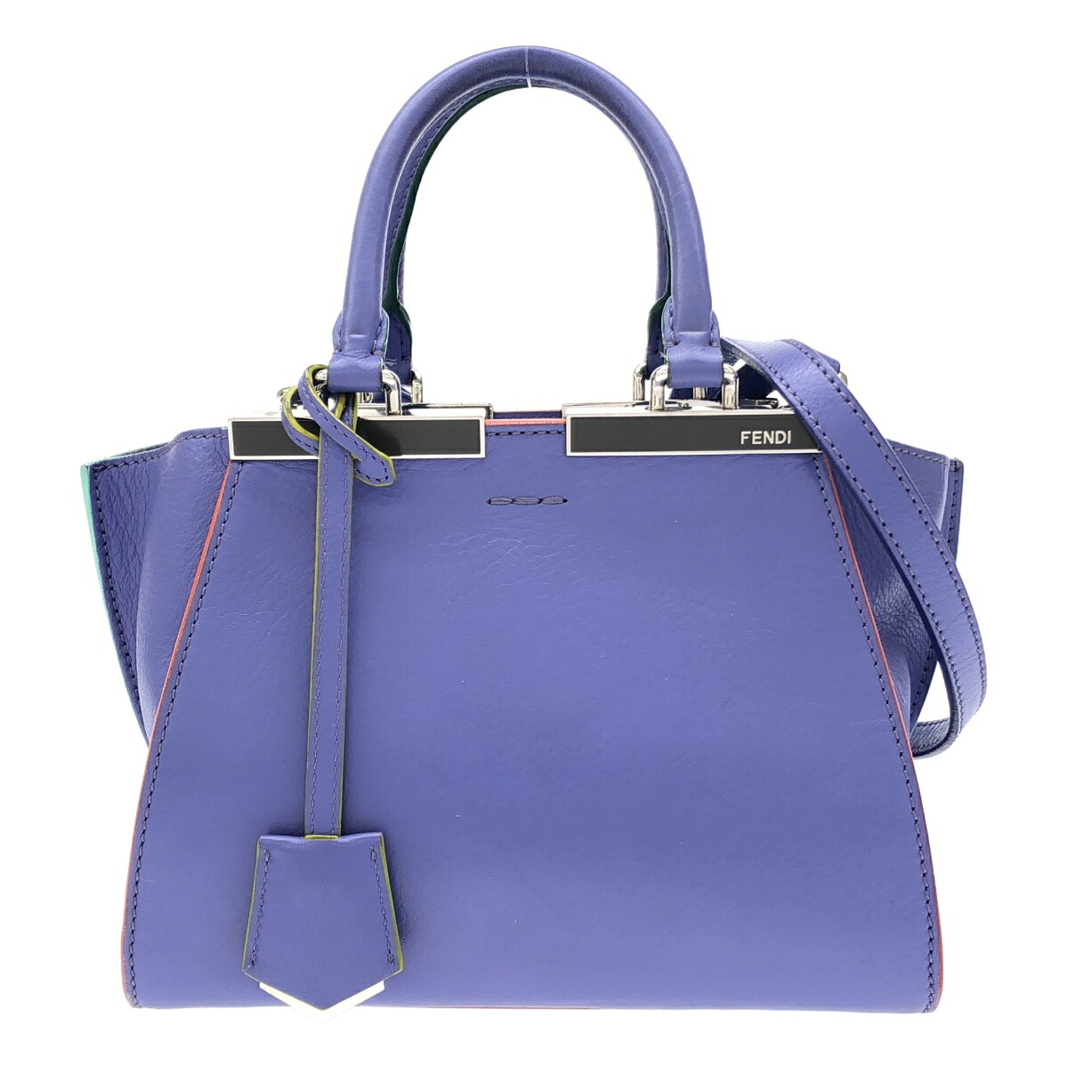 【最大限度15％OFF引き換え証】FENDI フェンディ プチトロワジュール パープル 2WAY御徒面子【中古】