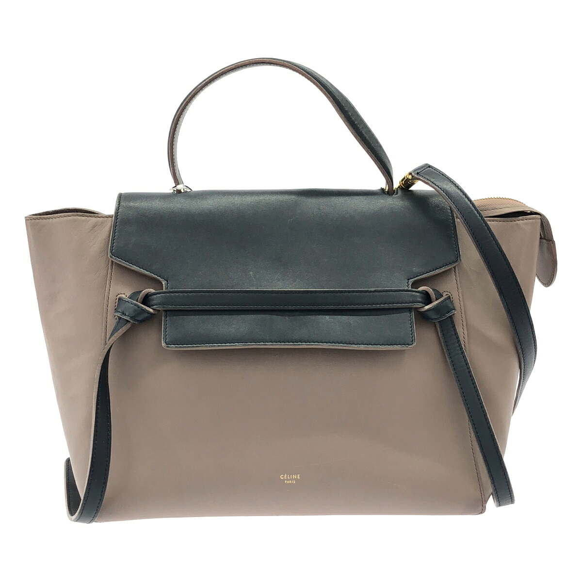 【3日間返品可】CELINE セリーヌ ベルトバッグミニ ピンク/ブルー/グレー 2WAYバッグ【中古】|カエセル