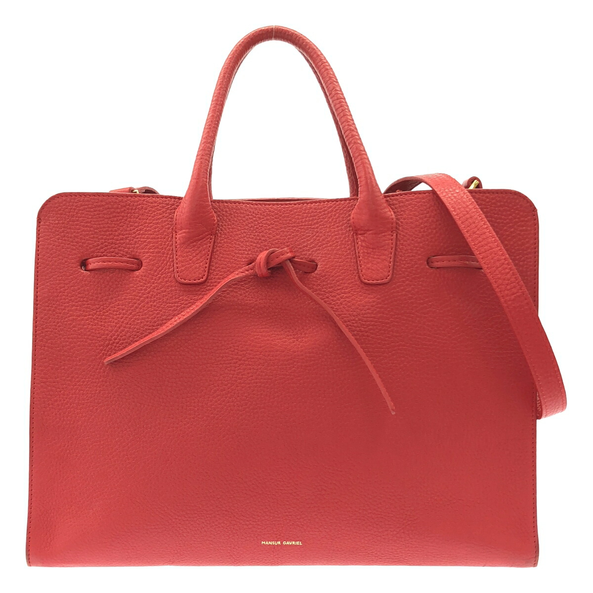 MANSUR GAVRIEL マンサーガブリエル サンバッグ 赤いこと 2WAY御徒面子【中古】