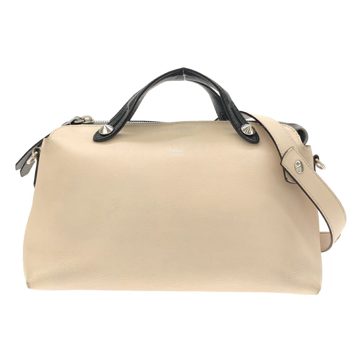 【最大限度15％OFF引き換え証】FENDI フェンディ バイザウェイミディアム 白いこと/さくら色/青碧/余分の物 2WAY御徒面子【中古】
