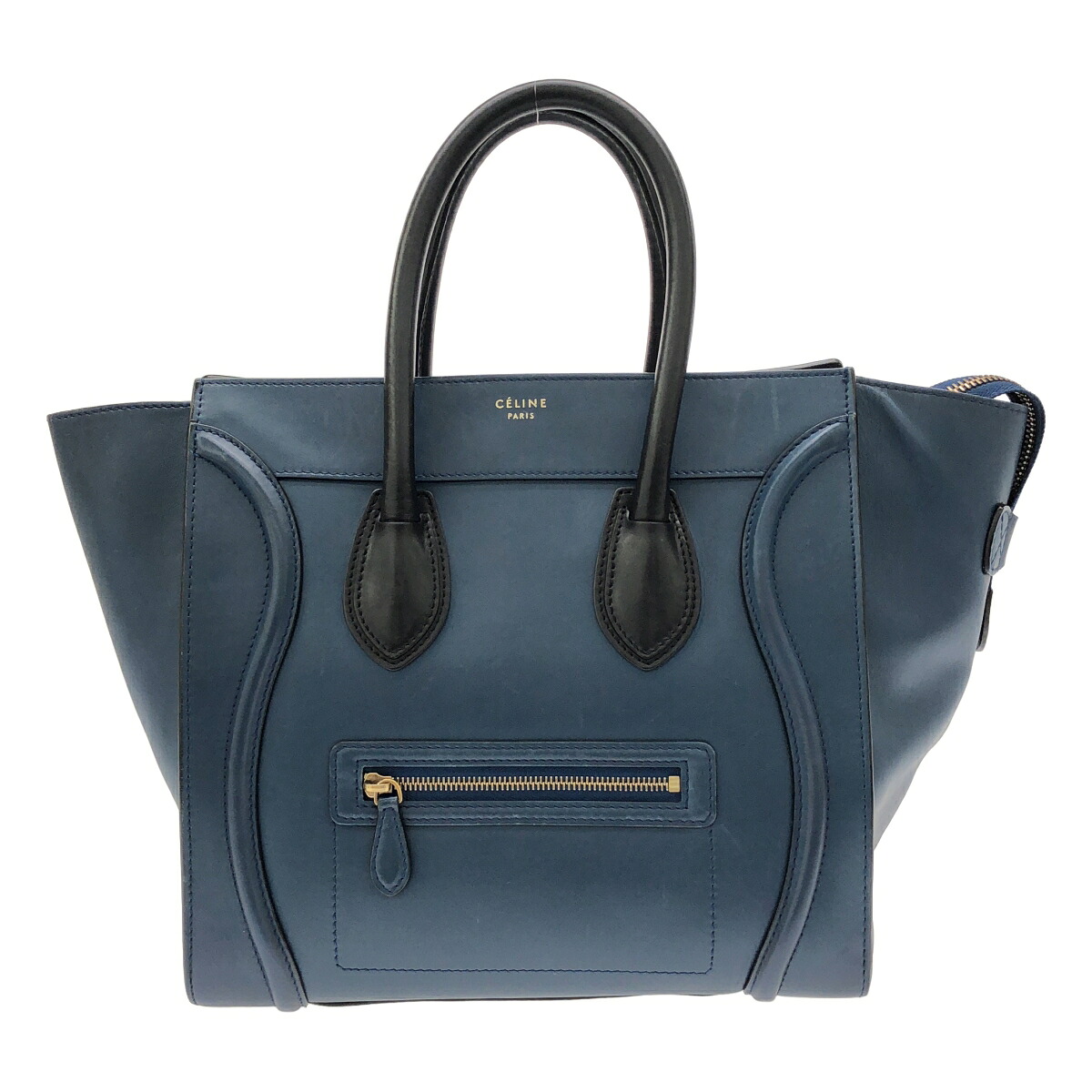 【3日間返品可】CELINE セリーヌ ミニショッパー ブルー ハンドバッグ【中古】｜カエセル