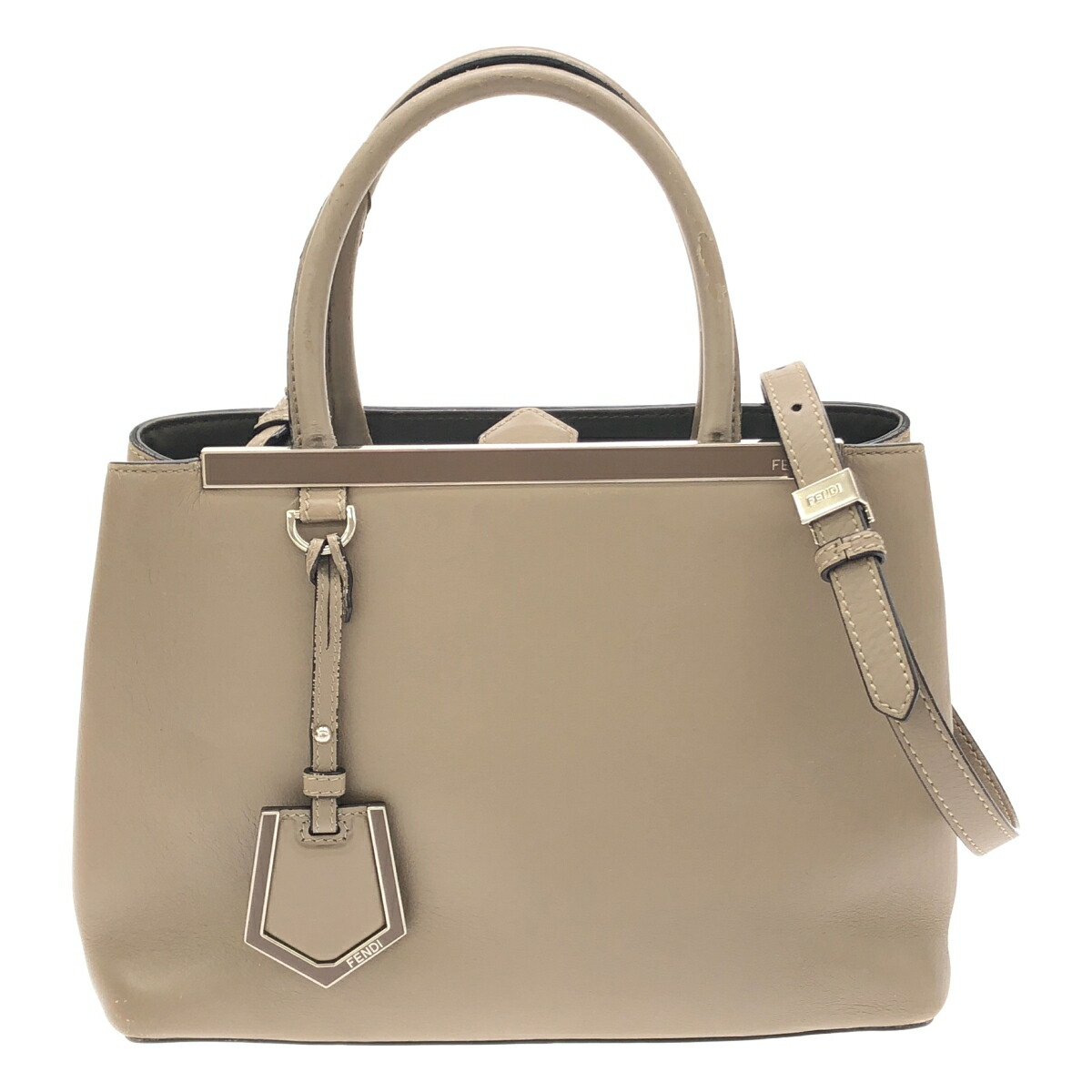 【最大限度15％OFF引き換え証】FENDI フェンディ プチトゥージュール 赤銅色 2WAY御徒面子【中古】