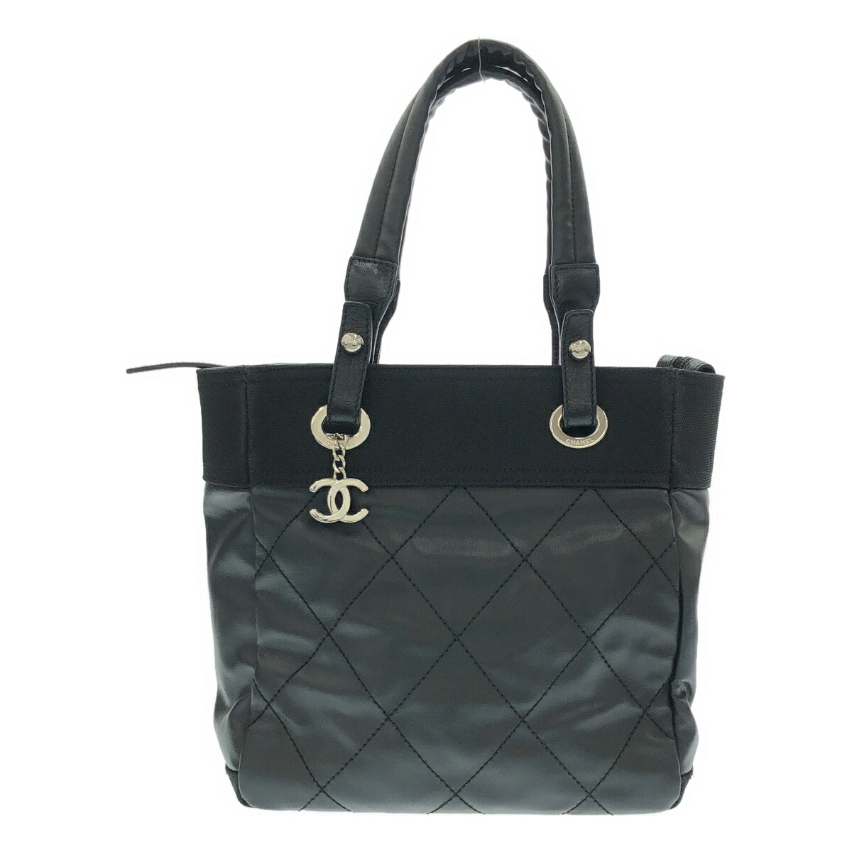 CHANEL シャネル パリビアリッツPM 黒いこと トートバッグ【中古】