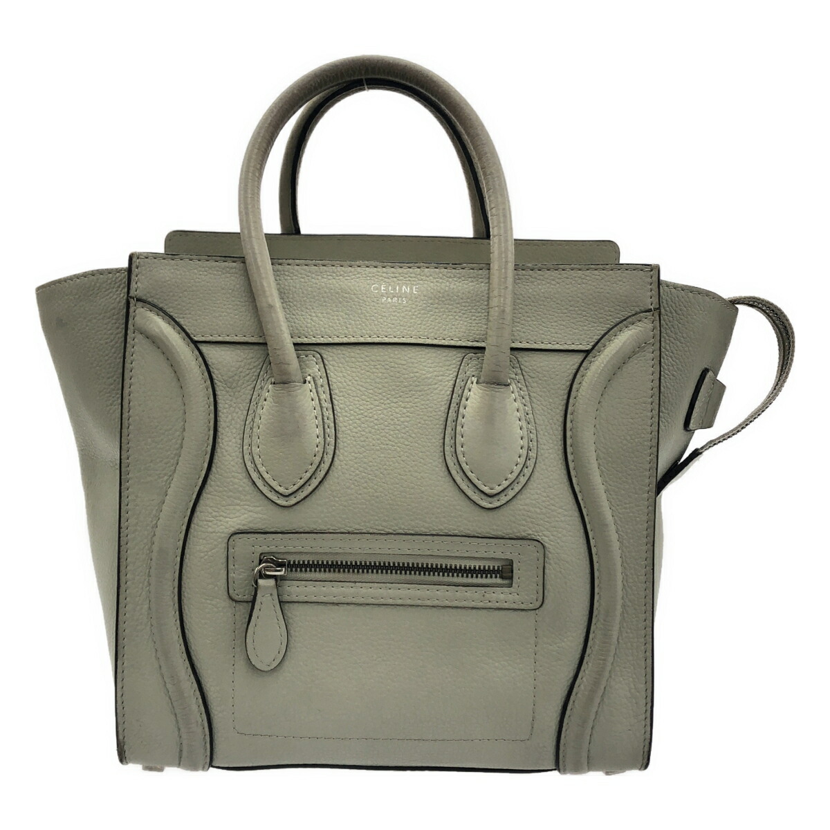 【最大限度15％OFF引き換え証】CELINE セリーヌ マイクロショッパー 白いこと ハンドバック【中古】