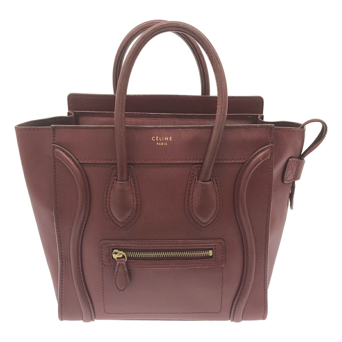 CELINE セリーヌ マイクロショッパー 赤いこと ハンドバック【中古】