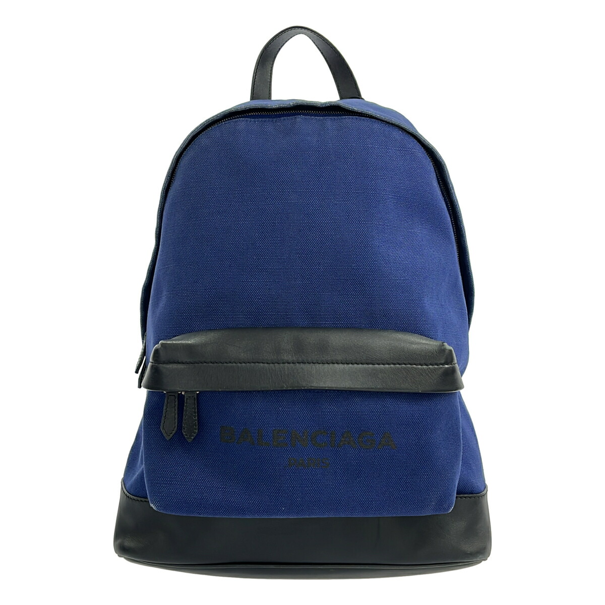 BALENCIAGA バレンシアガ ネイビーバックパック 青碧 背嚢【中古】