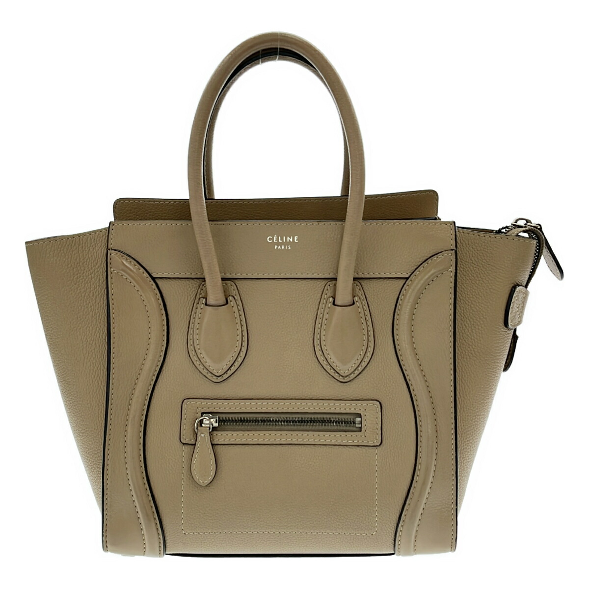 CELINE セリーヌ マイクロショッパー ベージュ ハンドバック【中古】