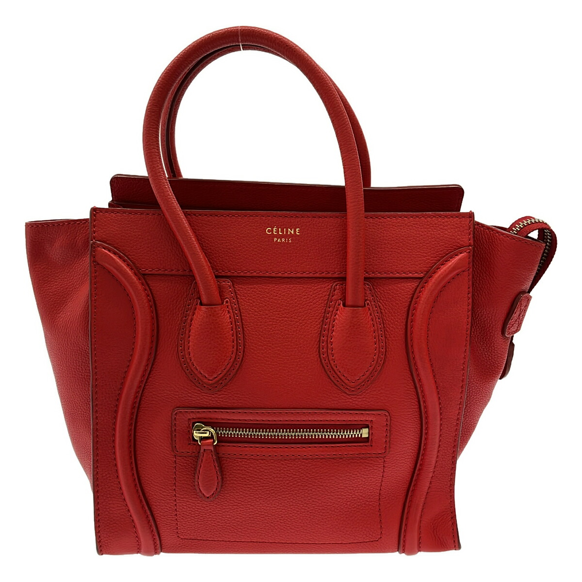 CELINE セリーヌ マイクロショッパー 赤いこと ハンドバック【中古】