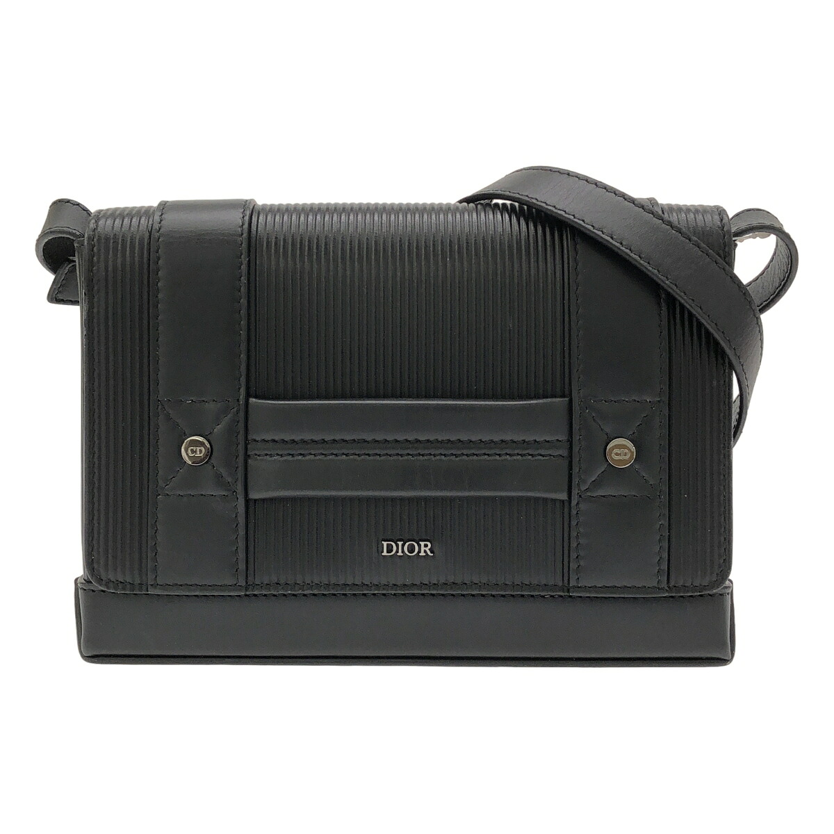 Dior クリスチャンディオール 飛脚屋御徒面子 黒いこと ショルダーバッグ【中古】