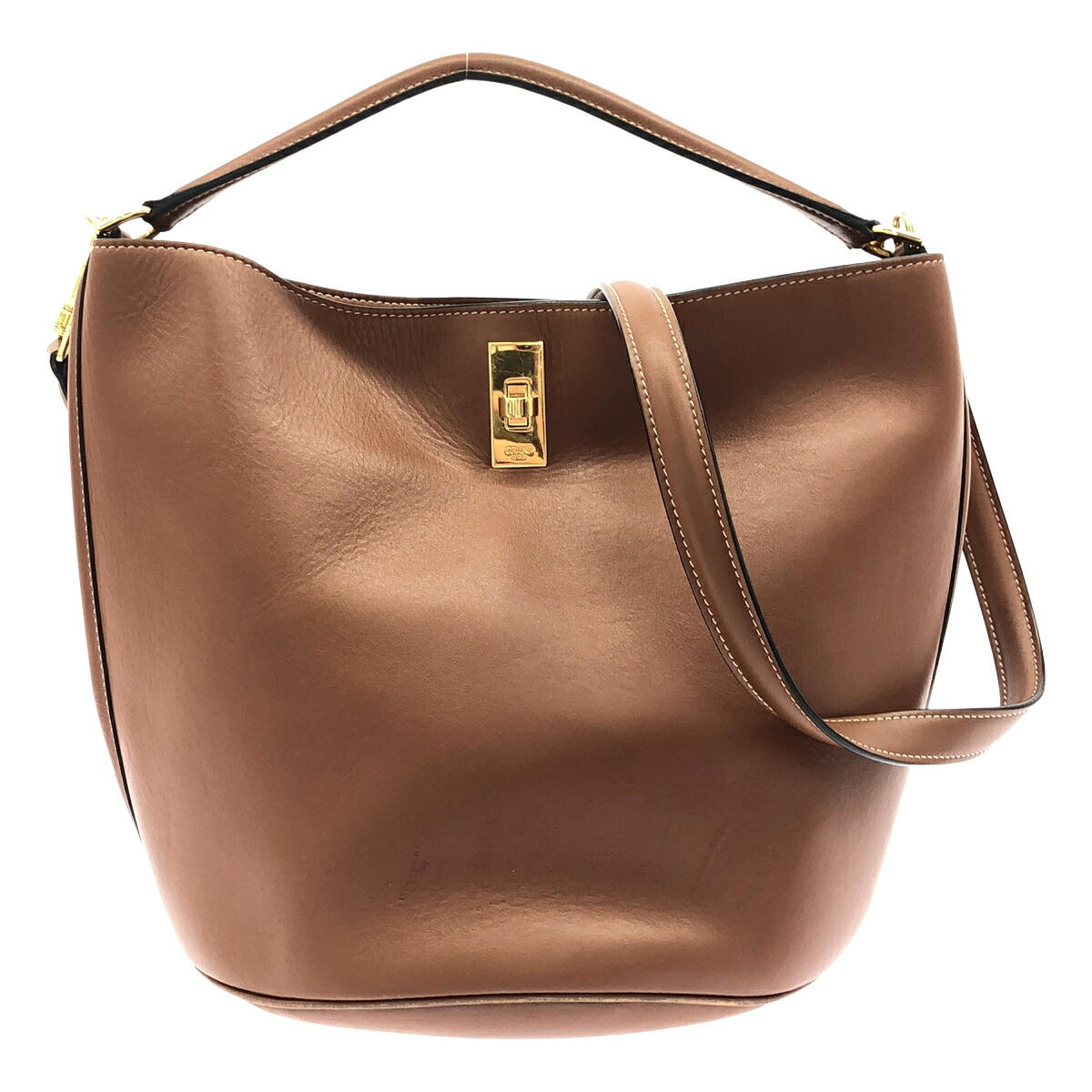 【3日間返品可】CELINE セリーヌ バケット16セーズバッグ ブラウン 2WAYバッグ【中古】｜カエセル