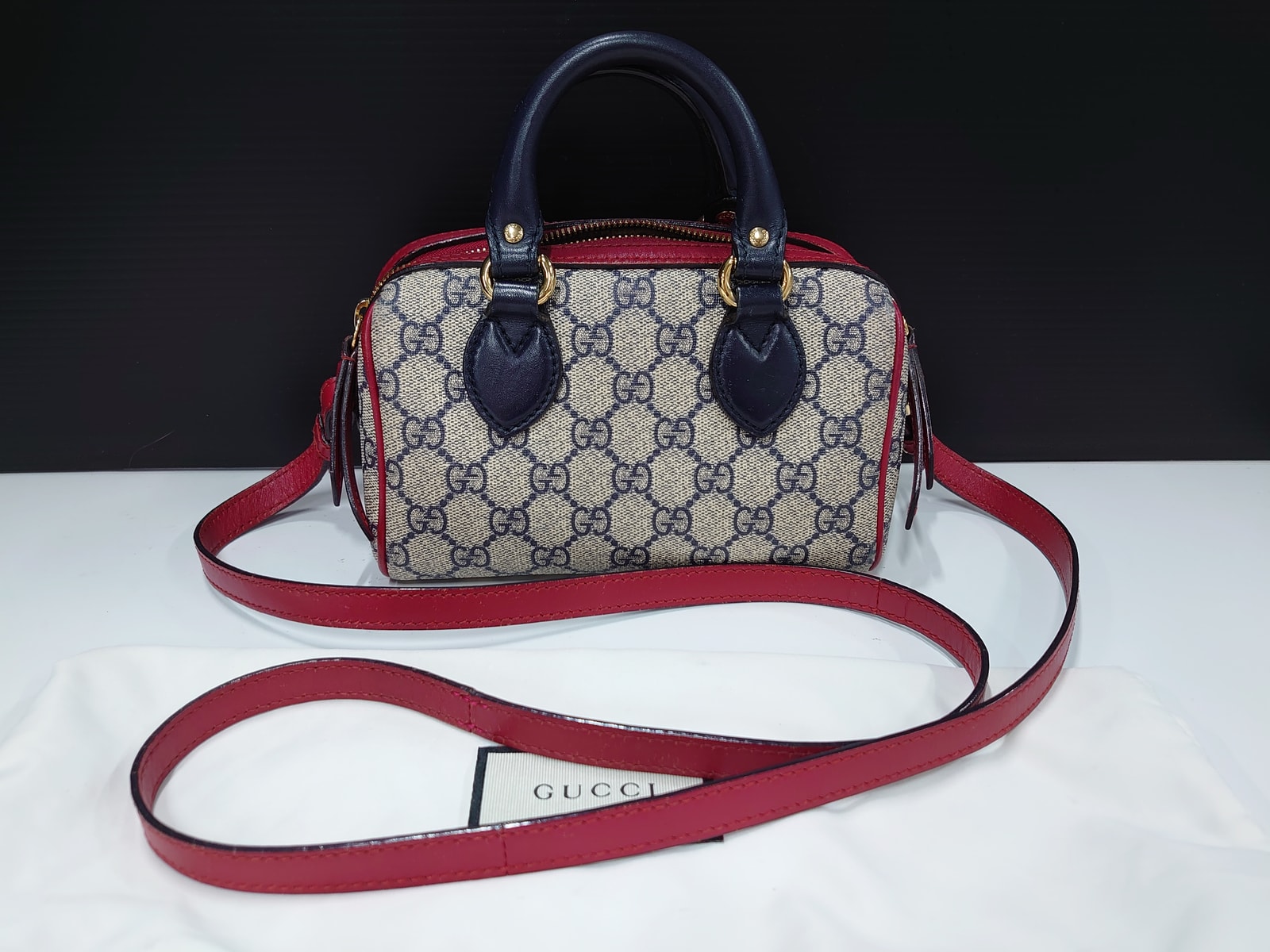 【3日間返品可】GUCCI グッチ GGスプリーム ベージュ 2WAYバッグ【中古】｜カエセル