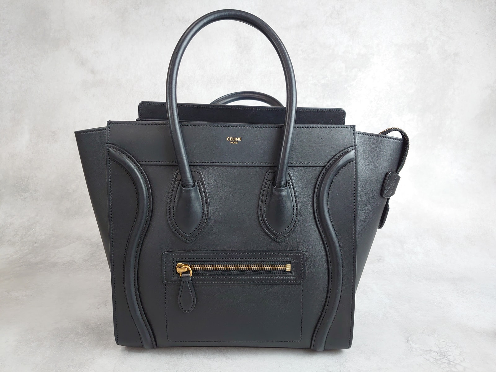 CELINE セリーヌ マイクロショッパー ブラック ハンドバッグ【中古】｜カエセル