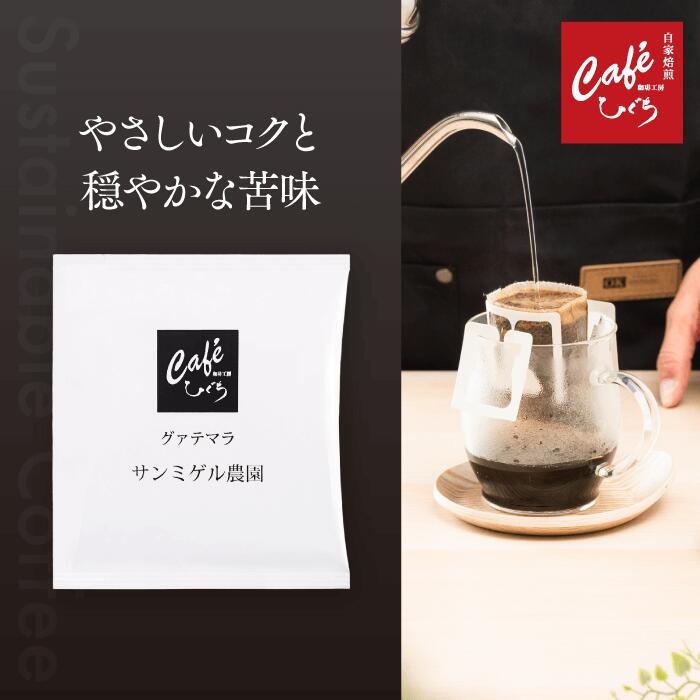 ＼お買い物マラソンP10倍／ ドリップコーヒー グァテマラ サンミゲル農園【1杯10g入り】 自家焙煎珈琲 コーヒー 珈琲 ハンドドリップ スペシャルティコーヒー ドリップバッグ ドリップパック プチギフト 大容量 来客用 会社用 お試し｜自家焙煎 珈琲工房ひぐち