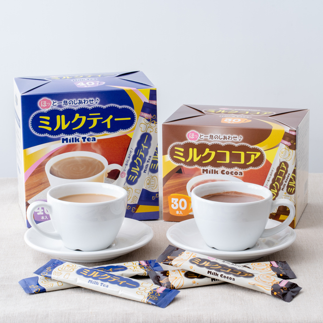 スティック ミルクココア＆ミルクティー各1箱セット70本【インスタントコーヒー】