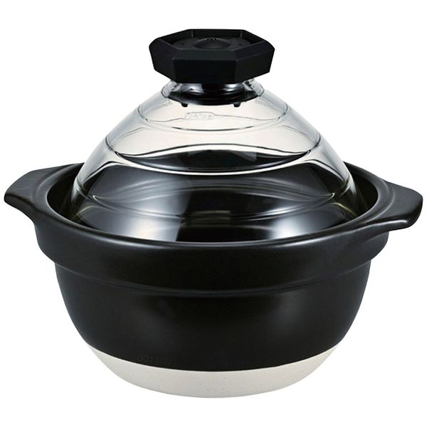 HARIO ハリオ フタが瑠璃の田の実釜(2～3合炊き) GNR-200-B-W 差し上げ物 差し上げ物 貨物輸送無料[24]
