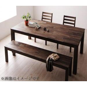 総無垢材ダイニング Tempus テンプス 4点セット(テーブル+チェア2脚+ベンチ1脚) ウォールナット 板座 W160[00]｜家具・インテリア雑貨　カグール