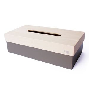 T CUBE　ティッシュケース グレーブラウン　ヤマト工芸[01]