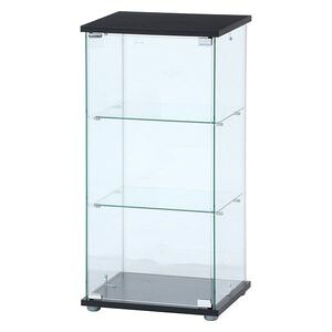 ガラスコレクションケース(クリア)3段 TMG-G132 ブラック （入数：1点）[09]｜家具・インテリア雑貨　カグール 8,263円