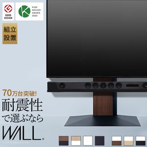 組立設置付き テレビ台 WALLインテリアテレビスタンドV3 ロータイプ 32～80v対応 壁寄せテレビ台 TVスタンド 背面収納 コード収納 ホワイト 白 ブラック 黒 ウォールナット ブラウン ナチュラル 震度7耐震試験済み EQUALS イコールズ[11]