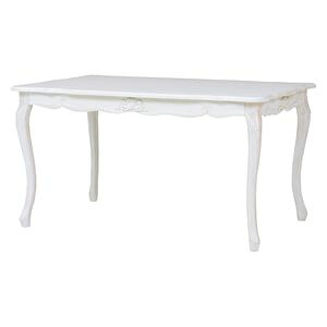 ハンプトンシリーズ ダイニングテーブル（アンティークホワイト） RKT-1692AW (約)幅135&times;奥行85&times;高さ73cm 4人掛け 4人用 四人掛け アンティーク おしゃれ 白 白家具 姫系 プリンセス [23]｜家具・インテリア雑貨　カグール