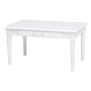 ホワイトハンドル テーブル（ホワイト） MT-5748WH (約)幅75×奥行45×高さ40cm 2人掛け 2人用 二人掛け センターテーブル ローテーブル [23]