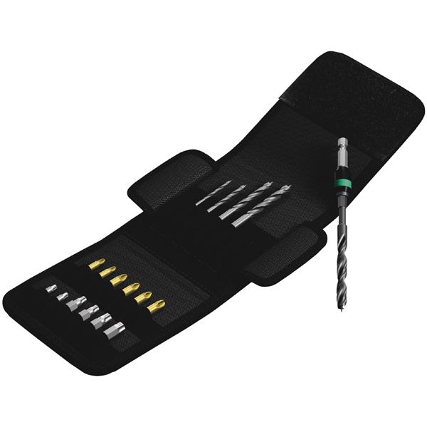 WERA ヴェラ 18点組 木工用 差込6.35mm ドリルビット ホルダー セット 収納ポーチ付 104653 工具 ツール DIY 作業工具 道具[21]｜家具・インテリア雑貨　カグール