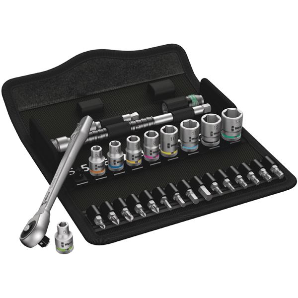 WERA ヴェラ 28点組 メタルラチェットソケット ビットソケット仕掛ける 004017 手道具 手道具 DIY 御役目手道具 御先棒[21]