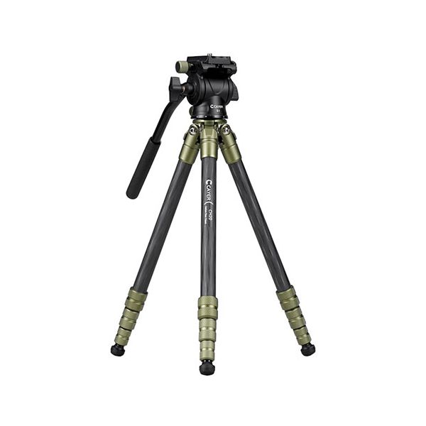 CAYER カイヤー コンパクトカーボン三脚 CH20S1 4段 脚径19mm グリーン VCAYER-CH20S1GN[21]｜家具・インテリア雑貨　カグール