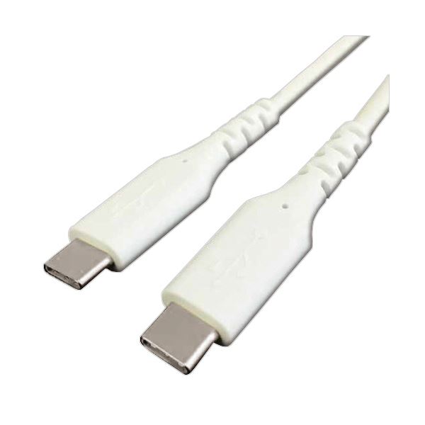 （まとめ） トップランドUSB-C to Cケーブル ホワイト 1m CHTCCBC100-WT 1本 【×3セット】[21]
