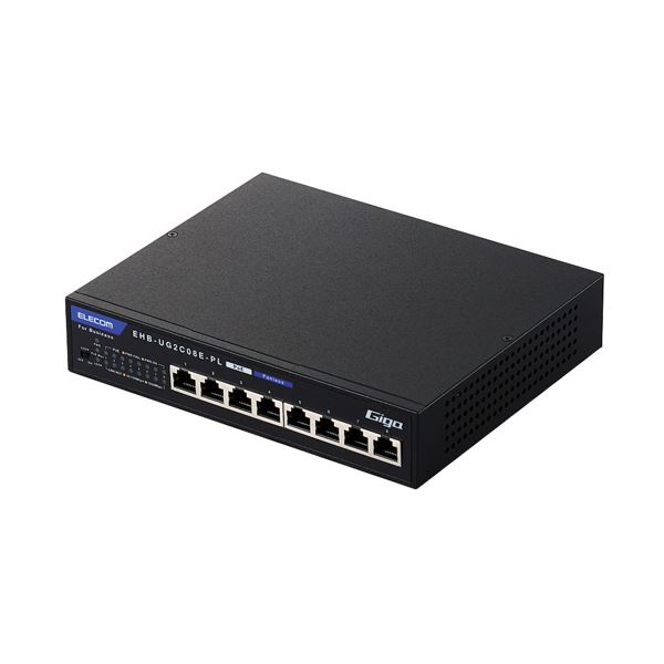 エレコム1000BASE-T相応う PoEスイッチングこしき 8界面 RoHS申しつける標準尺度（10物） EHB-UG2C08E-PL 1台 [21]